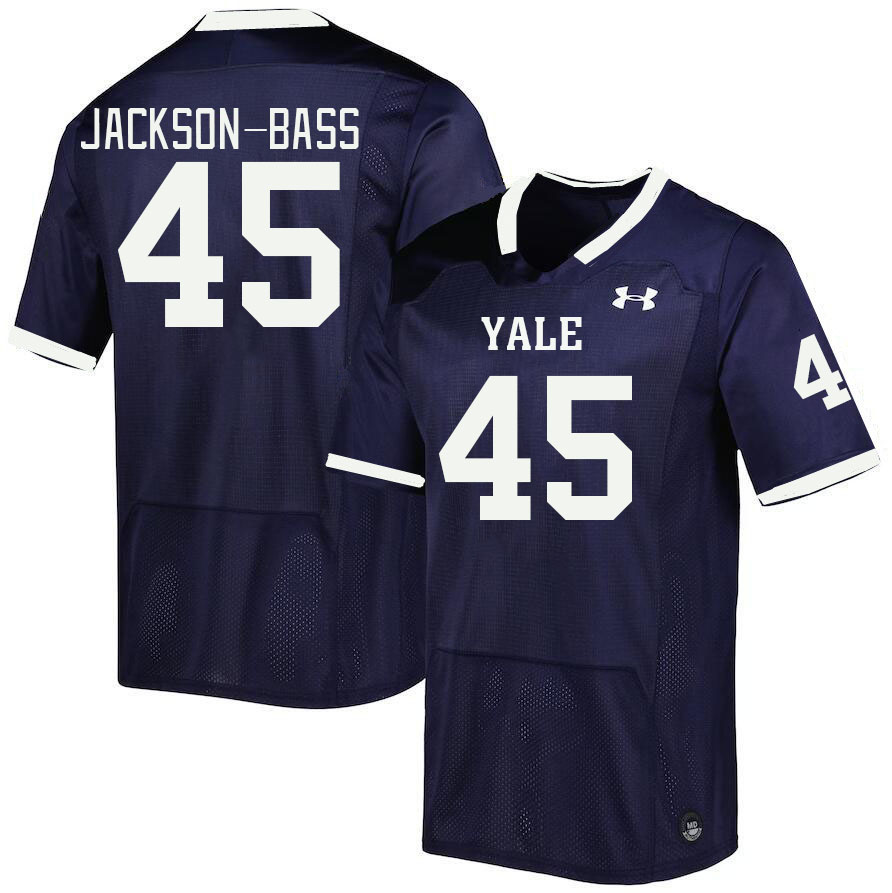 Men-Youth #45 Zairion Jackson-Bass Yale Bulldogs 2023 College Football Jerseys Stitched Sale-Blue